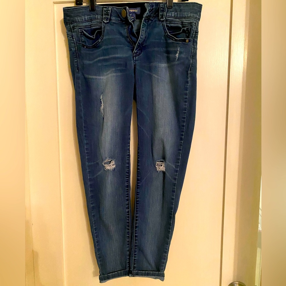 Distressed jeans!